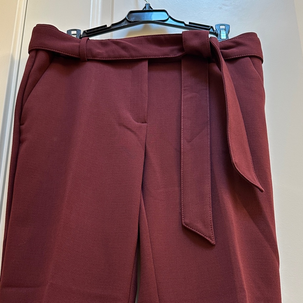 LOFT Deep Red Riviera Slim Pants Size 8